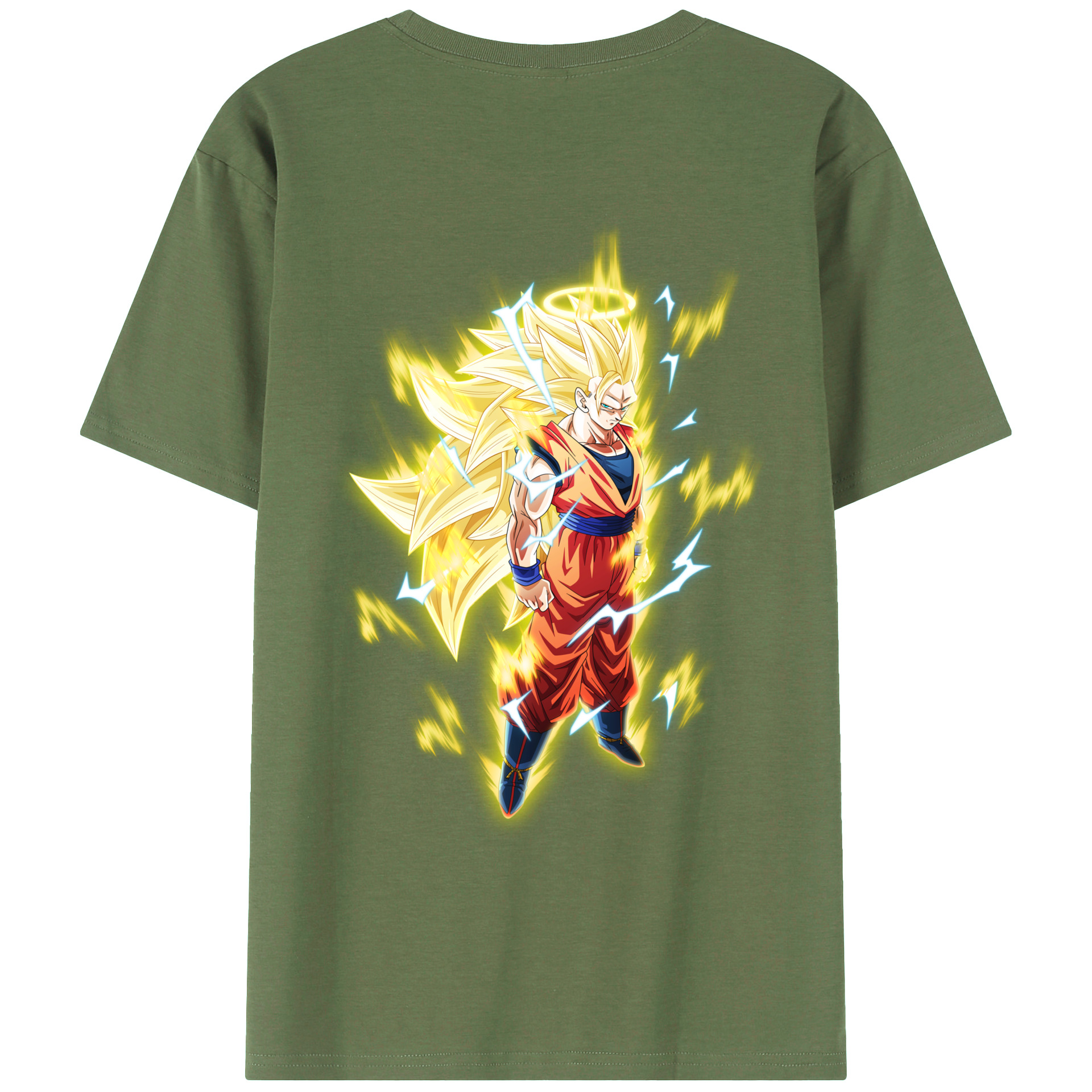 （画像用） ドラゴンボール 孫悟空（そん ごくう）Son Goku カカロット DRAGON BALL Kakarotto 綿100％ メンズ半袖Tシャツ（バックプリント） 通気性
